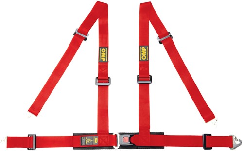 OMP 4 POINTS ECE HARNESS - ROAD 4M ECE 16-08 - Red