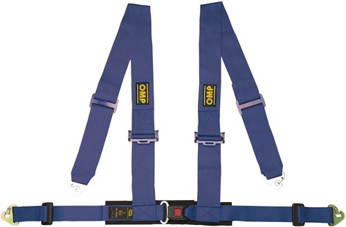 OMP 4 POINTS ECE HARNESS - RACING 4M ECE 16-08 - Blauw