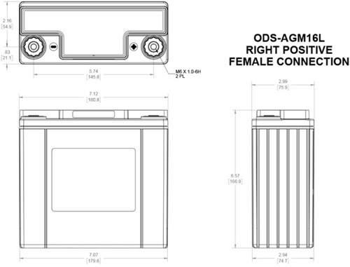 Odyssey Battery - ODS-AGM16L - PC680-2