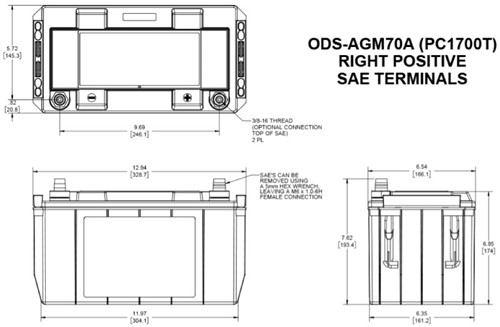Odyssey Accu - ODS-AGM70A-2