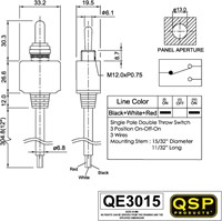 Toggle switch Waterproof - on/off/on-3