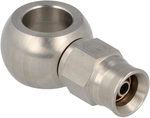 QSP RVS banjo oog recht AN3 - 11,2 mm