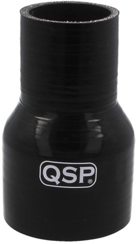 QSP Siliconen slang verloop - 16-13 mm - Zwart