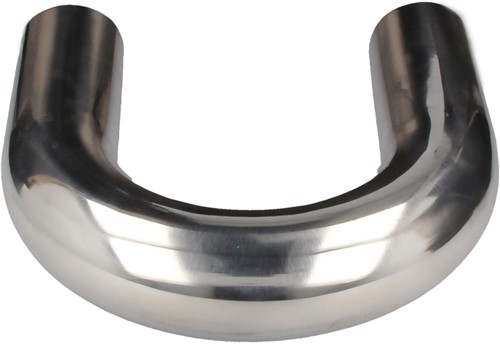 QSP aluminum 180° bend - 32 mm - Silver
