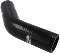 QSP Siliconen slang - 45° bocht - 51 mm (benzine en olie bestendig- Zwart