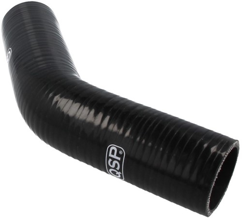 QSP Siliconen slang - 45° bocht - 51 mm (benzine en olie bestendig- Zwart