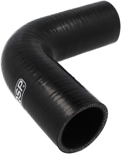 QSP Siliconen slang - 90° bocht - 51 mm (benzine en olie bestendig- Zwart