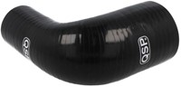 QSP Siliconen slang - 90° verloop bocht - 16-13 mm - Zwart