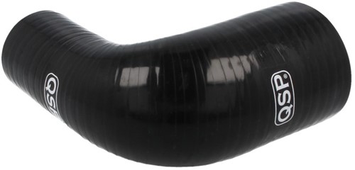 QSP Silicone hose - 90° reducer bend - 16-13 mm - Black