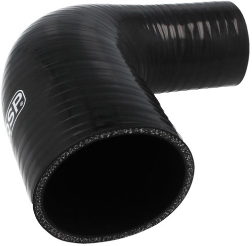 QSP Silicone hose - 90° reducer bend - 16-13 mm - Black-3