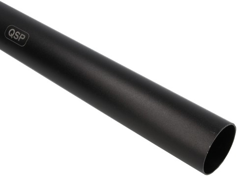QSP aluminium buis recht - 50 cm x 70 mm - Zwart
