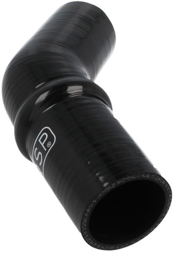 QSP Siliconen balg - 45° bocht - 51 mm - Zwart-3