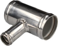QSP aluminium T-stuk - 60 mm (25 mm aansluiting) - Zilver