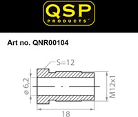 QSP brake swivel - male - M12 x 1.0-3