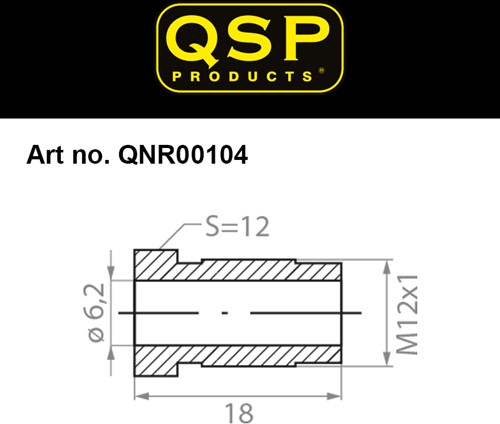 QSP brake swivel - male - M12 x 1.0-3