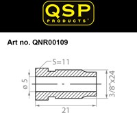 QSP remwartel - male - 3/8'' UNF-3