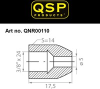QSP brake swivel - female - 3/8'' UNF-3