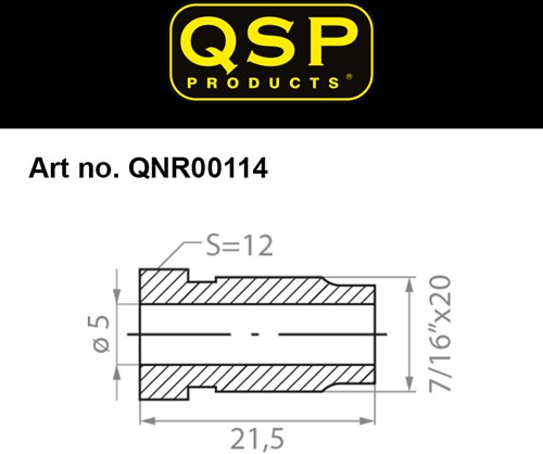 QSP remwartel - male - 7/16 20UNF-3