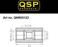 QSP verbinder female - verloop M10 x 1,25 - M10 x 1,0 convex-3