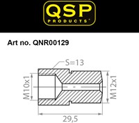 QSP adapter female - M10 x 1.0 - male - M12 x 1.0-3