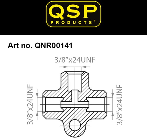 QSP T-piece - 3x 3/8'' UNF concave-3