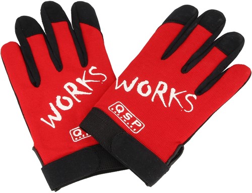 QSP Works werkhandschoen - Rood - Maat S-3