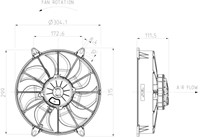 SPAL ventilator VA03-AP90/LL-68A - 280 mm - 12 Volt-2