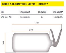 OMP CESST7 Extinguishing system - 3KG EcoLifePlus - Manually activated-2