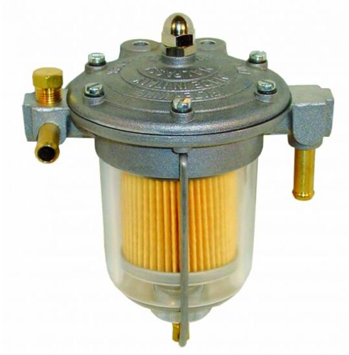 Malpassi Filter King 85 mm - FPR006 â€“ Fuel Filter and Pressure Regulator with Glass Bowl