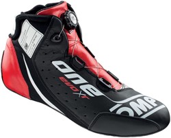 OMP ONE EVO X R SHOES FIA 8856-2018 BLACK / SILVER / RED