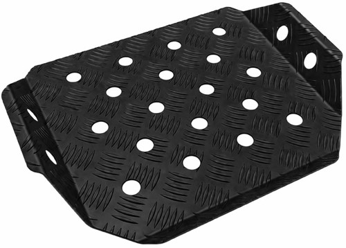Co-Drivers footrest, pro - aluminium - Zwart