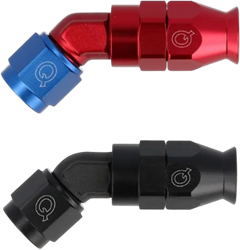 QSP hose adapter PTFE 45° forged