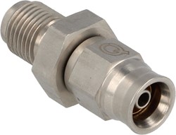 QSP stainless steel hose adapter straight male