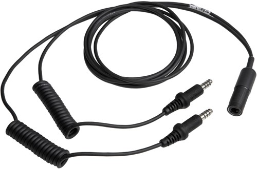 Stilo split cable for connecting 2 helmets